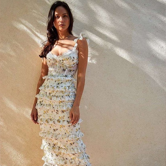 V. Chapman Fiorenza Dress Yellow Supertunia Sz 2